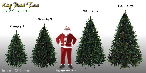 25日まで　キングピークツリー　クリスマスツリー　210㎝