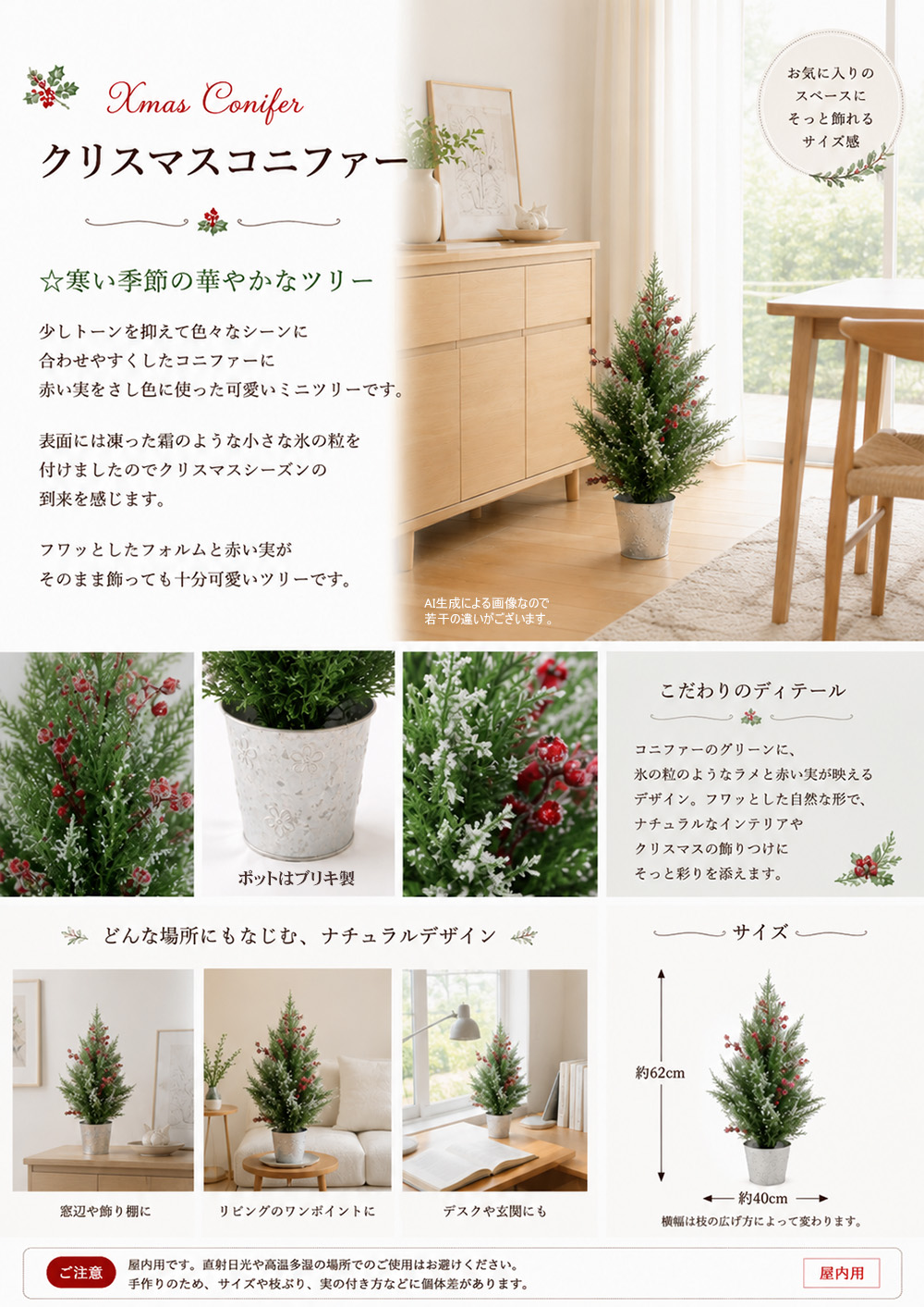 60cm���A���|�b�g�c���[�i�N���X�}�X�R�j�t�@�[�j