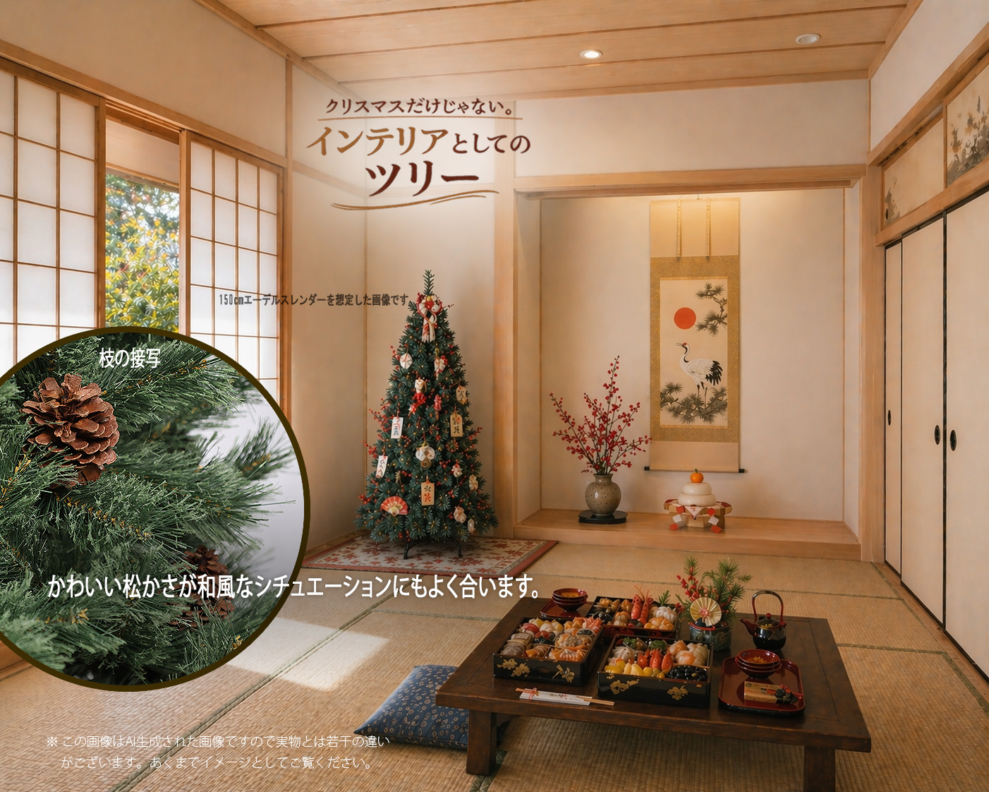 インテリアとしてのクリスマスツリー